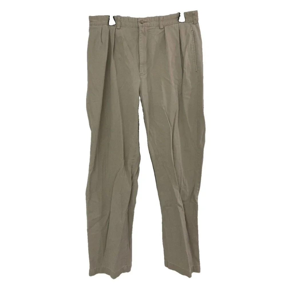 Men's VTG Polo Ralph Lauren Andrew Pant Chinos Khaki Beige Size 34x32